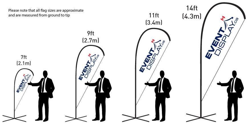 Teardrop Flag Sizes